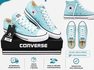 ZAPATILLA TENIS CONVERSE CHUCK TAYLOR ALL STAR UNISEX- AZUL  CELESTE