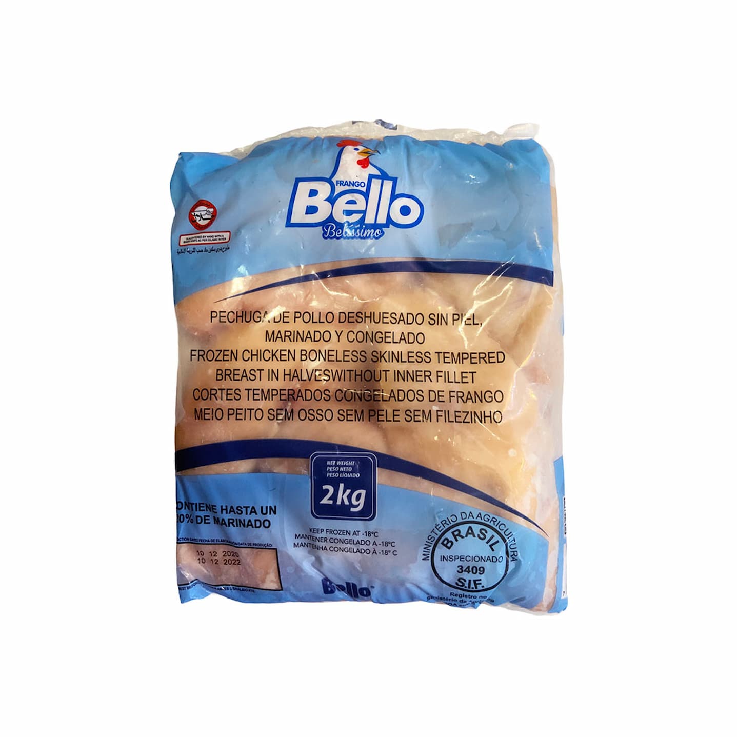 Media Pechuga de Pollo Deshuesada Levo 2kg