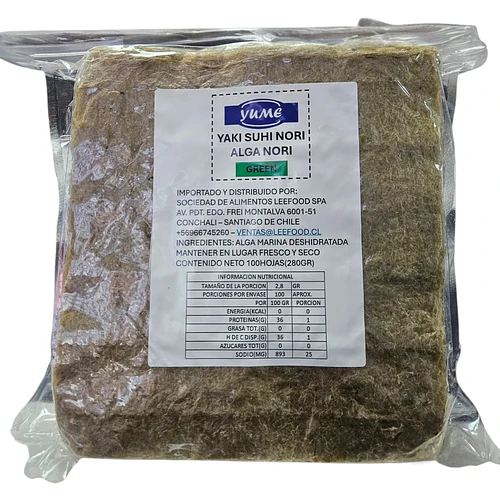 Alga Nori Green ECO 100 Hojas