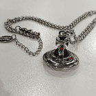 [COLLAR VW] Collar bootleg VIVIENNE WESTWOOD ( orb negro, cadena) 1