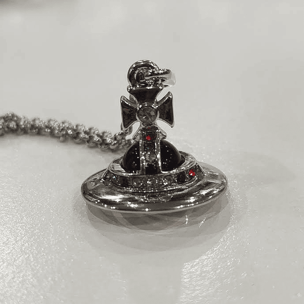 [COLLAR VW] Collar bootleg VIVIENNE WESTWOOD ( orb negro, cadena) 3