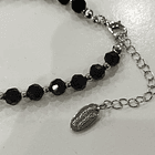 [COLLAR VW] Collar bootleg VIVIENNE WESTWOOD ( orb negro brillante con circones, cadena) 2