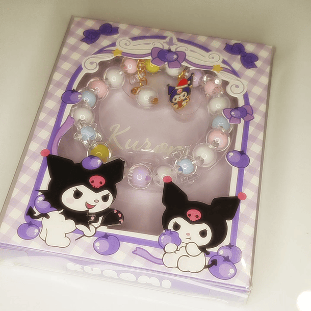 [Pulsera] Pulsera elasticada POMPOMPURIN/KUROMI 4