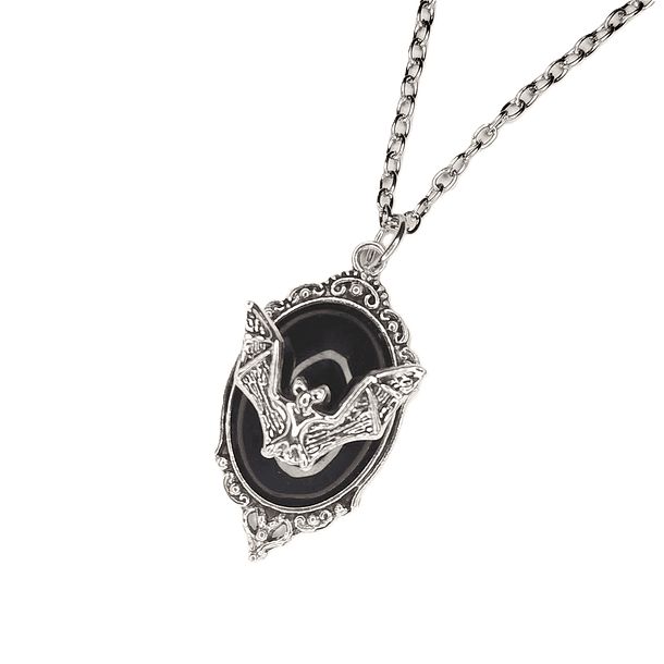 [COLLAR] COLLAR CAMAFEO MURCIÉLAGO NEGRO/ROJO 3