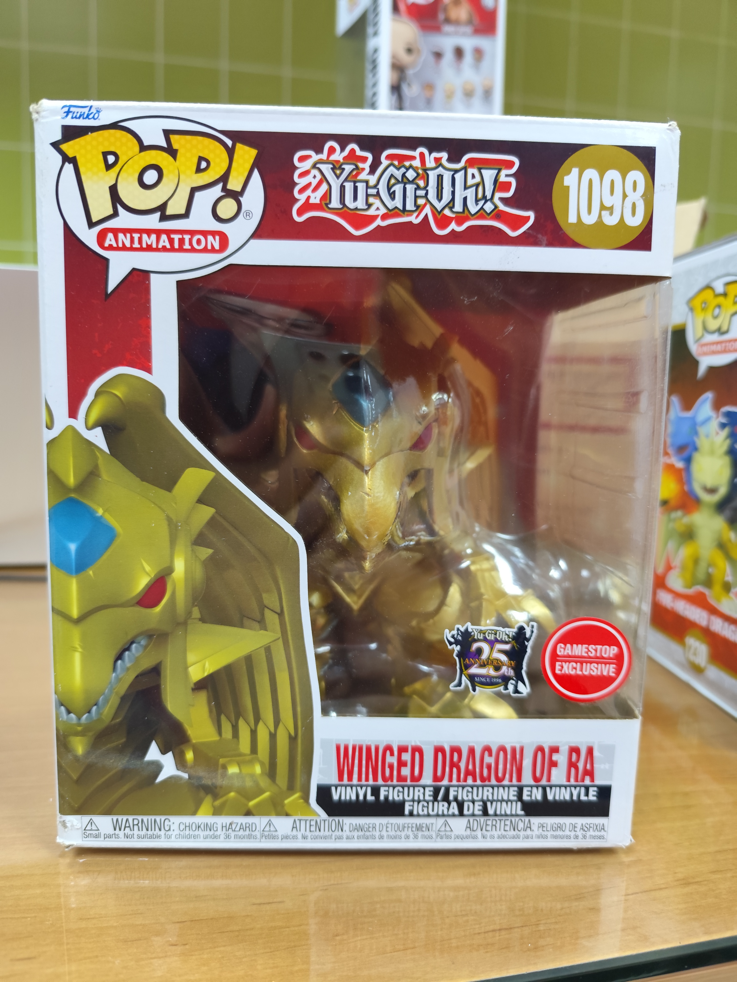  Funko POP Yu-Gi-Oh! Winged Dragon of Ra! 1098 GameStop exclusivo 25º aniversário 1
