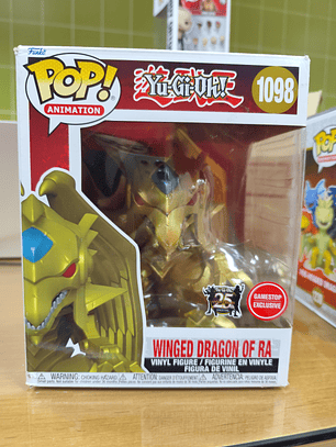  Funko POP Yu-Gi-Oh! Winged Dragon of Ra! 1098 GameStop exclusivo 25º aniversário