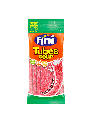 Gomas Fini Tubes Sour Morangos Zero Gluten 75 gr