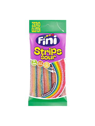 Gomas Fini Strips Sour Rainbow Zero Gluten 75 gr