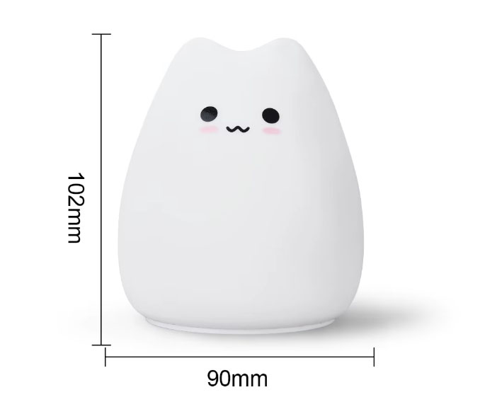 Luminária Pusheen Gato LED 7 cores para decoração de quarto 2