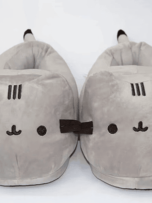 Pantufa Chinelo Pusheen Gato Kawaii Fofo Peluche
