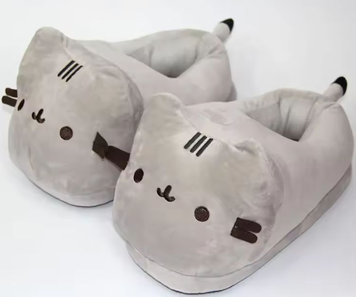 Pantufa Chinelo Pusheen Gato Kawaii Fofo Peluche 2