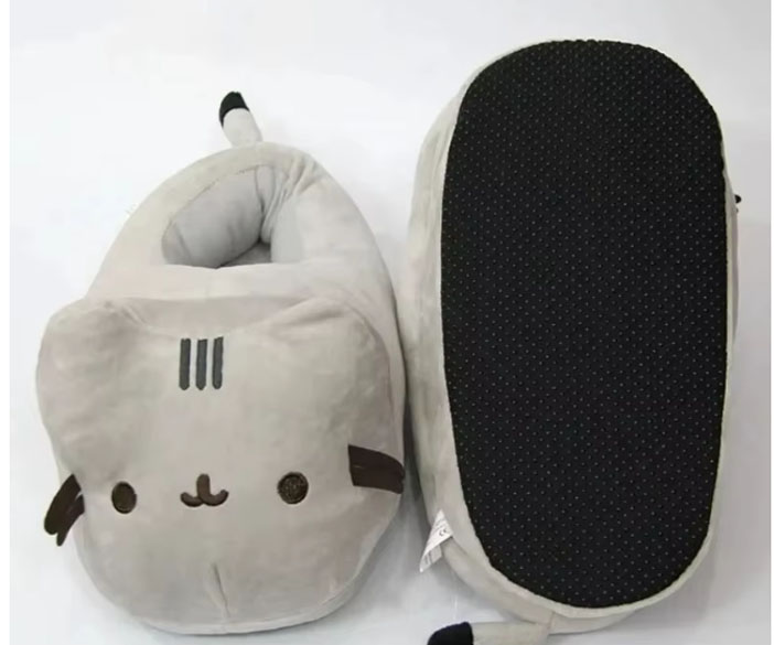 Pantufa Chinelo Pusheen Gato Kawaii Fofo Peluche 3