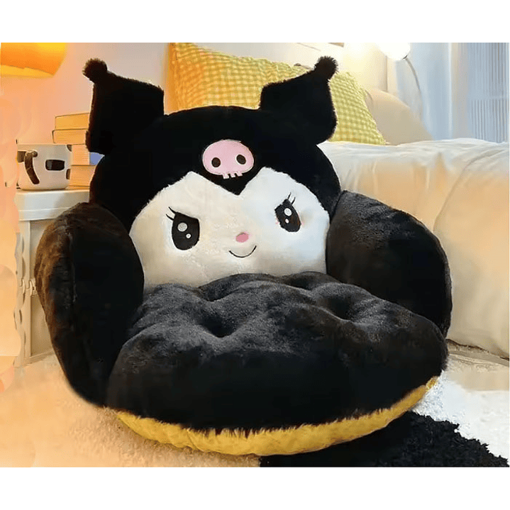 Almofada peluche com encosto grande e fofa do Cinnamoroll ou Kuromi Kawaii 2