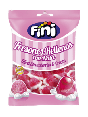 Gomas Fini Morangos Recheados com Creme 85 gr