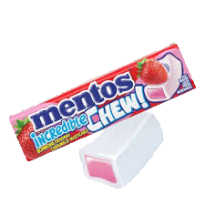 Mentos mastigáveis com sabor Morango 1
