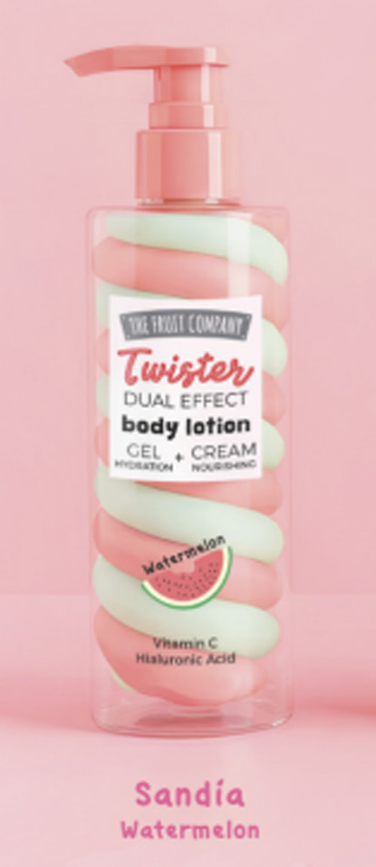 Loção Corporal Twister com Exibição de Duplo Efeito e Aromas Sortidos - The Fruit Company 4