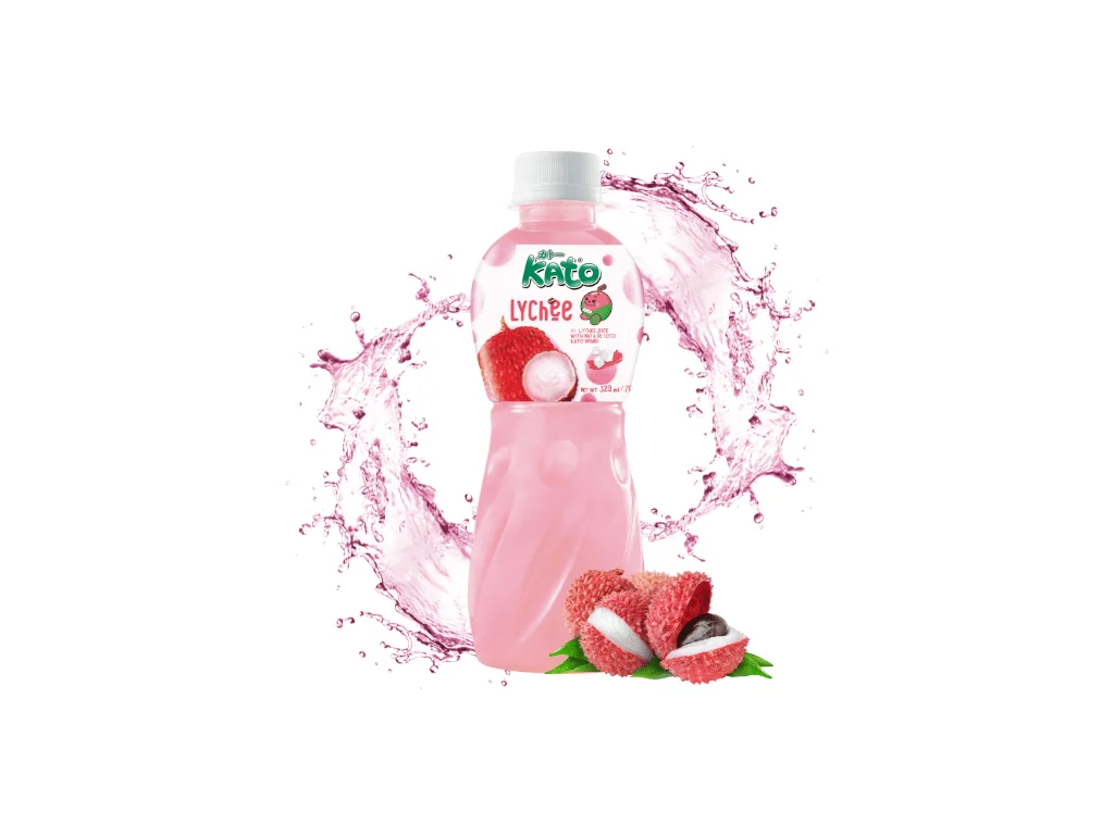 Sumo de Lichia Kato com GelÃ©ia de Nata De Coco 320ml 1