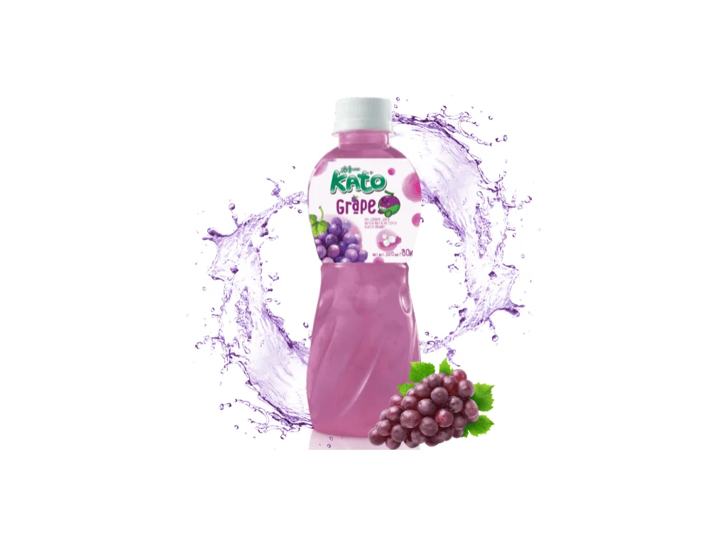 Suco de uva Kato com gelatina de nata de coco 320ml 1