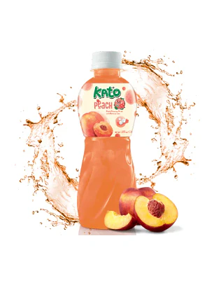 Suco de pÃªssego Kato com gelatina de nata de coco 320ml
