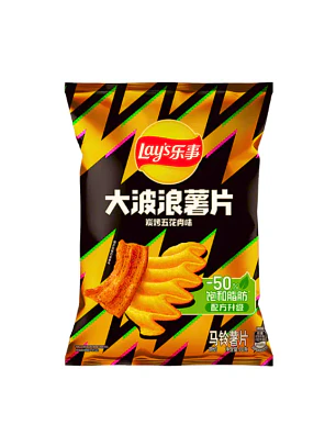 Batata Lay's Deep Ridged Grilled Pork 70g CHN