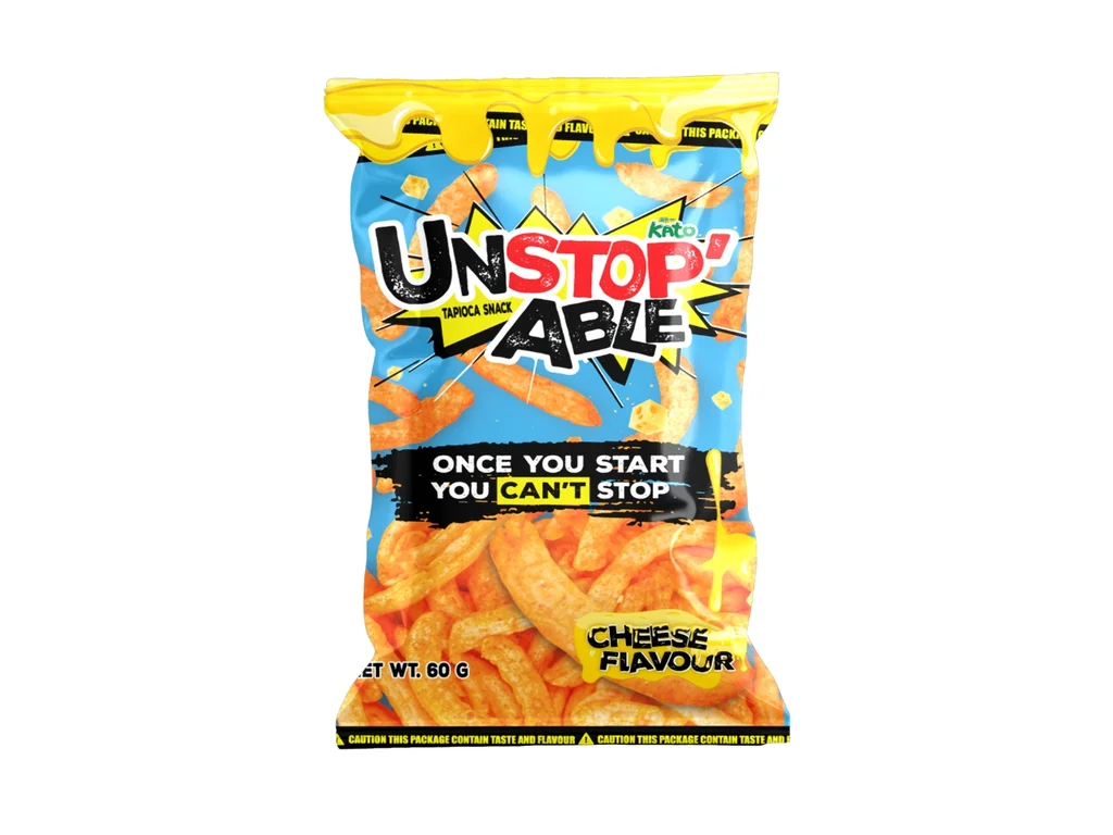 Kato Unstoppable Cheese Tapioca Snack 60g 1