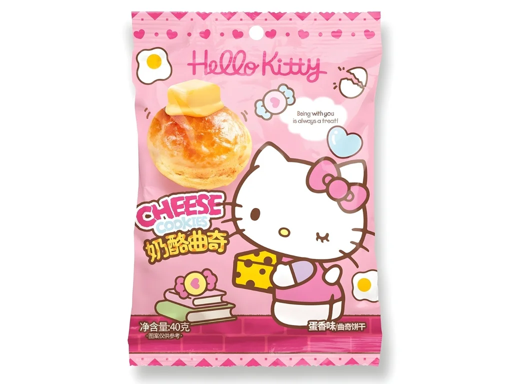 Biscoito de queijo com ovo Hello Kitty Qi 40g CHN 1