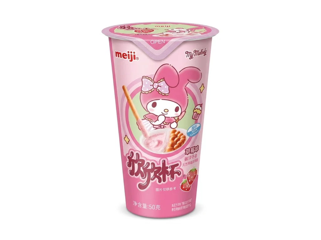 Meiji My Melody Strawberry Cream Stick Biscuit 50g CHN 1