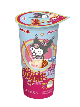 Biscoito palito cremoso de morango Meiji Kuromi 50g CHN