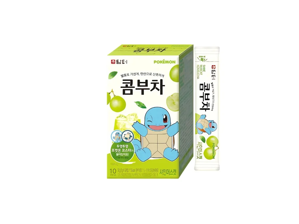 Damtuh Pokemon Shine Muscat Kombucha Powder Stick 50g KOR 1