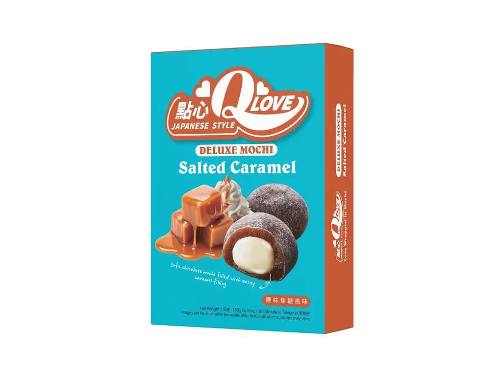 QLove Caramelo Salgado Deluxe Mochi 180g TWN 1