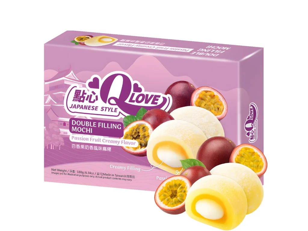 QLove Mochi Cremoso de Maracujá com Recheio Duplo 180g TWN 1