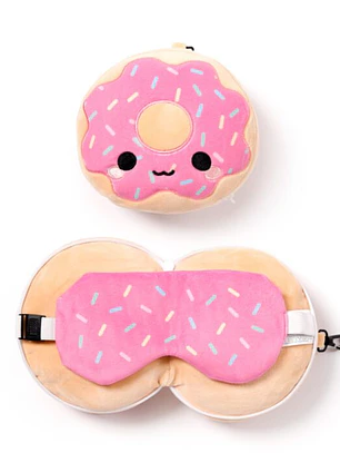 Almofada de Viagem e máscara para dormir Relaxeazzz Donut
