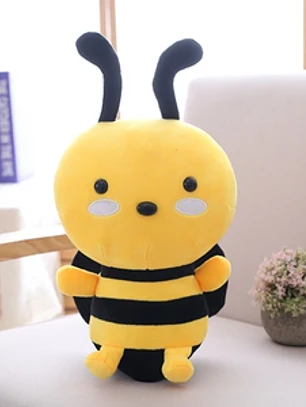 Almofada Peluche Abelha fofa em desenho animado, macia e fofa 20cm