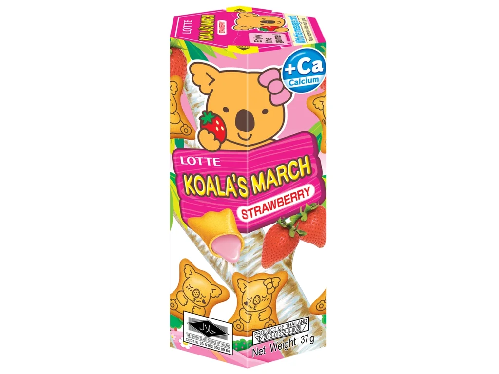Biscoitos recheados com morango Koala's March 37g THA 1
