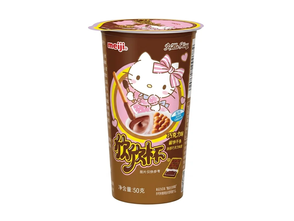 Biscoito Meiji Hello Kitty com recheio de chocolate e creme, 50g (CHN) 1