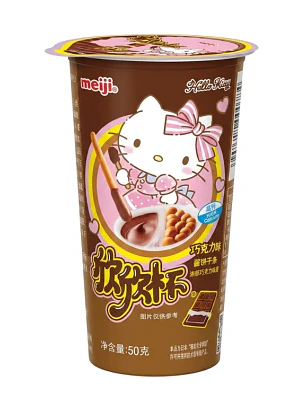 Biscoito Meiji Hello Kitty com recheio de chocolate e creme, 50g (CHN)