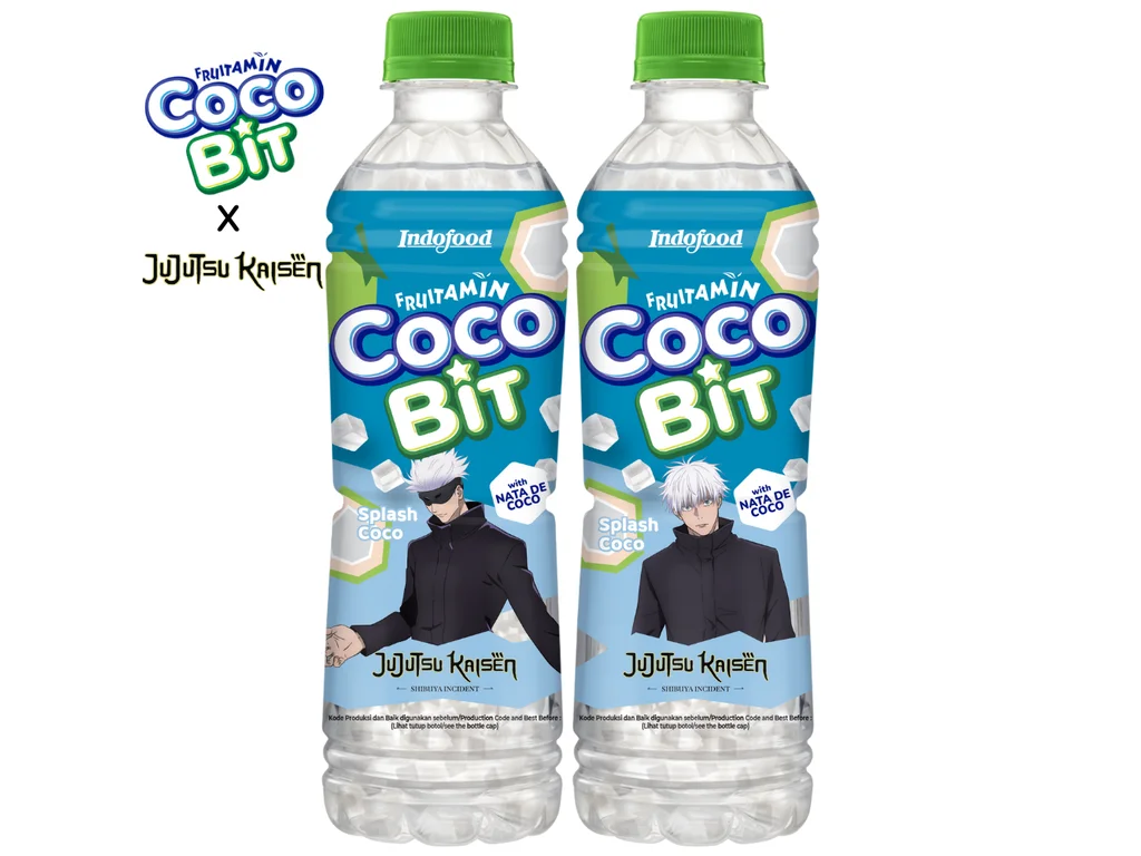 Fruitamin Jujutsu Kaisen Splash Coco Suco com Nata de Coco 350ml IDN 1