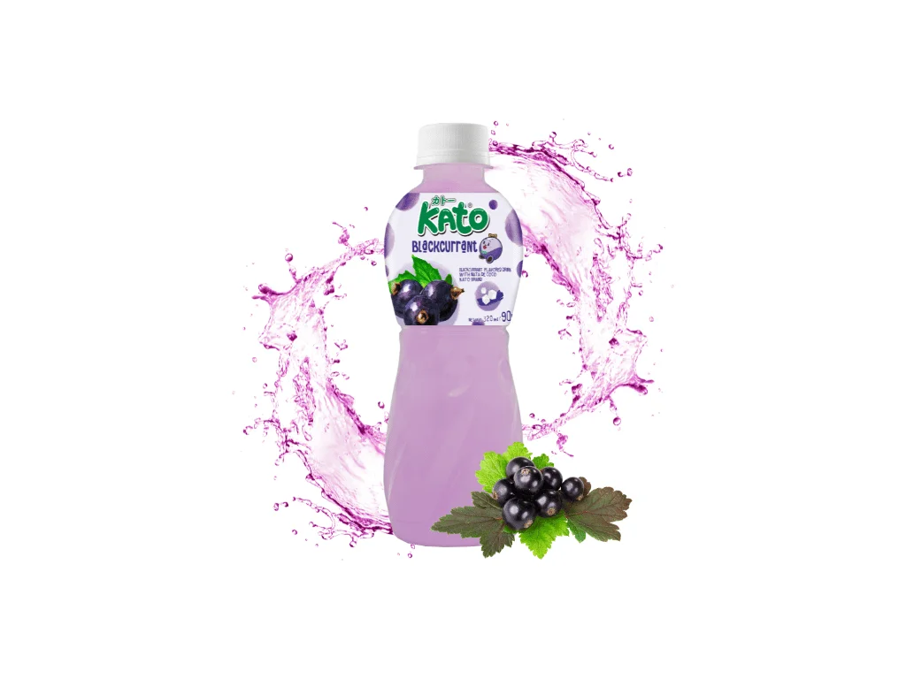 Suco de Groselha Preta Kato com Gelatina de Nata de Coco 320ml THA 1