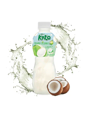Suco de coco verde Kato com gelatina de nata de coco 320ml THA