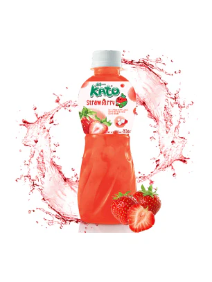 Suco de Morango Kato com Geléia de Nata De Coco 320ml THA