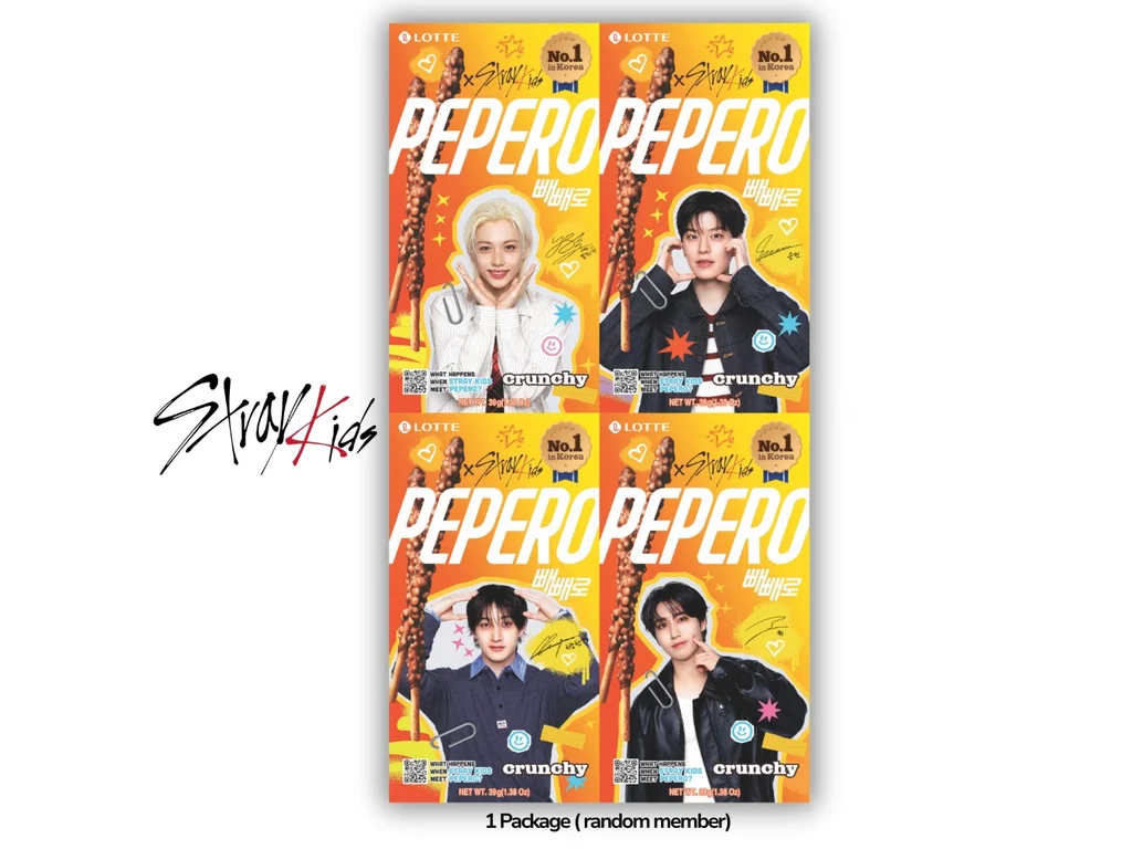 Lotte Pepero Stray Kids Crunchy 39g KOR 1