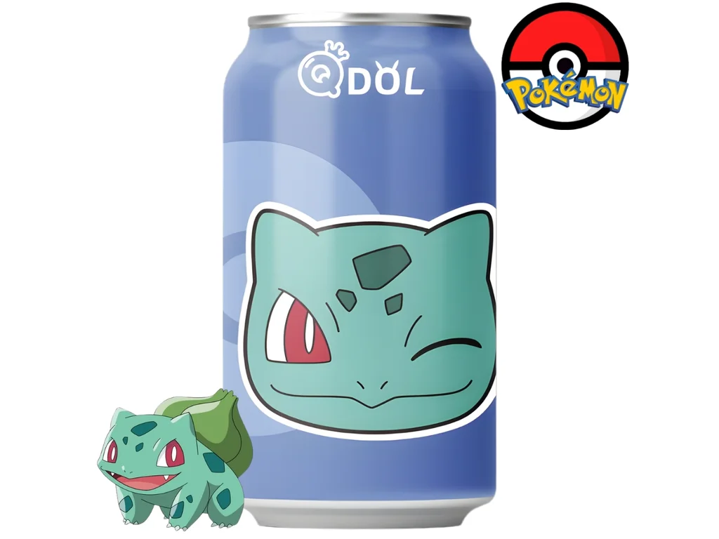 QDol Pokemon Bulbasaur Uva Água com Gás 330ml CHN 1
