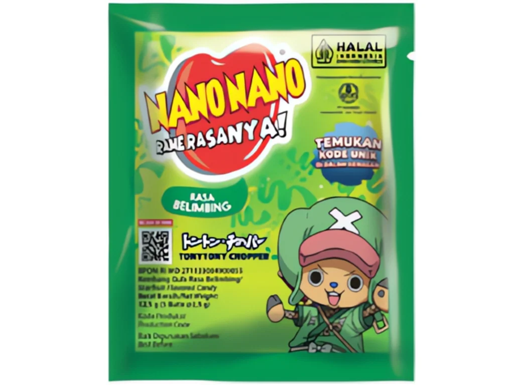 Nano Nano One Piece Star Fruit Candy 12,5g IDN 1