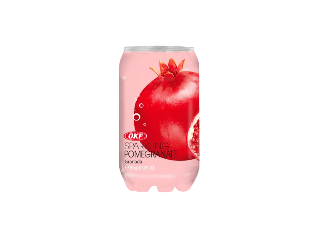 Bebida gaseificada OKF com sabor de romã, 350ml KOR 1