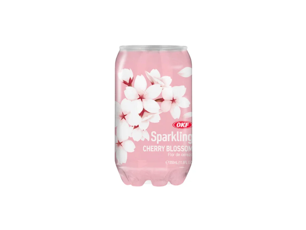 Bebida gaseificada OKF com sabor de flor de cerejeira, 350ml KOR 1