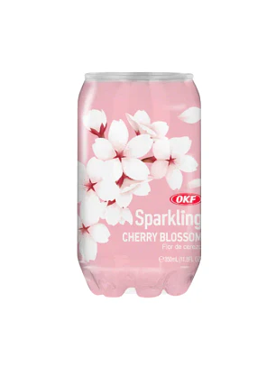 Bebida gaseificada OKF com sabor de flor de cerejeira, 350ml KOR