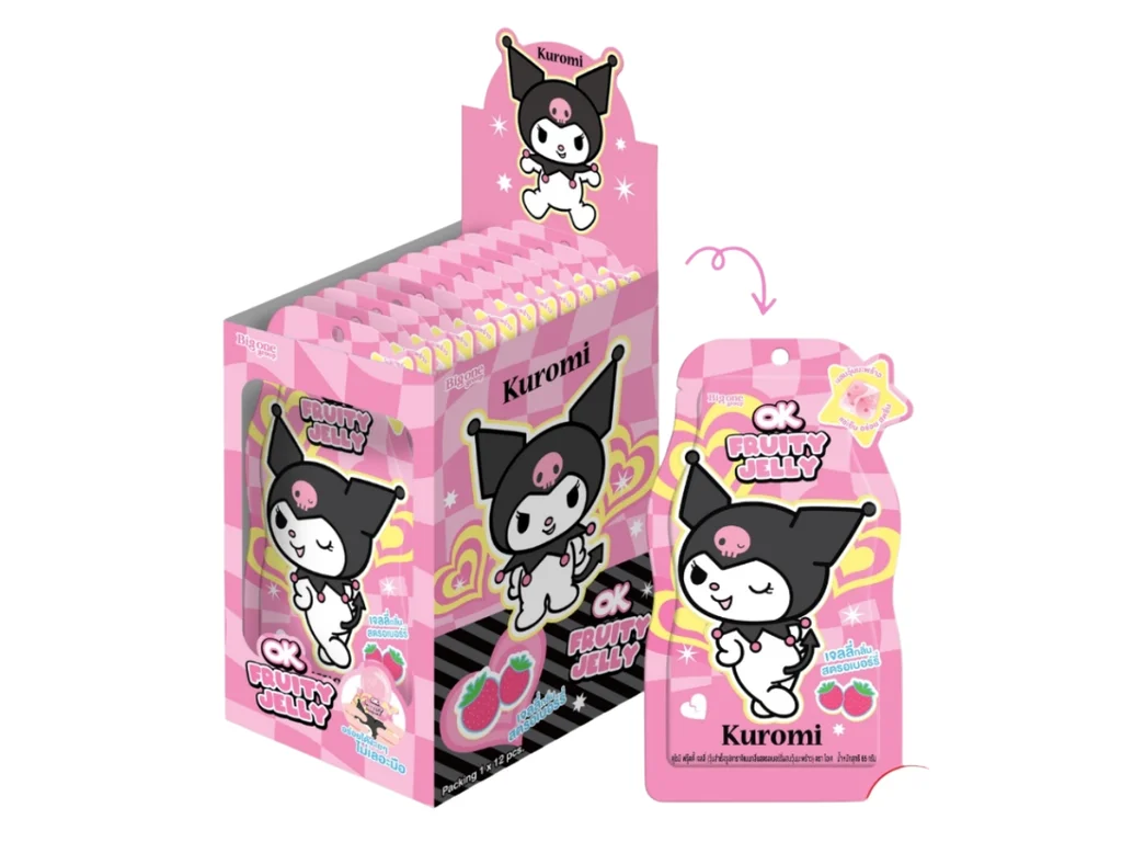 OK Kuromi Gelatina de Morango com Nata de Coco 65g THA 1