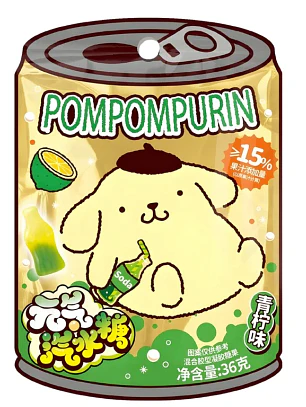 Gomas de refrigerante de limão Qi Pompompurin 36g CHN