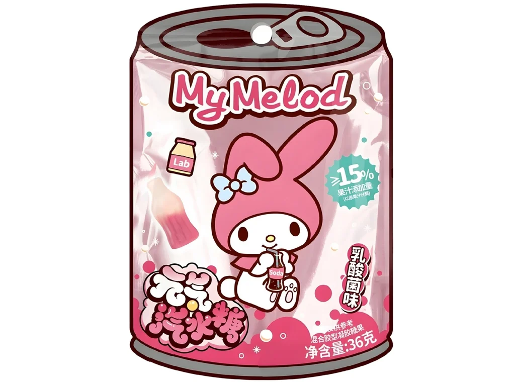Gomas de iogurte e refrigerante Qi My Melody 36g CHN 1