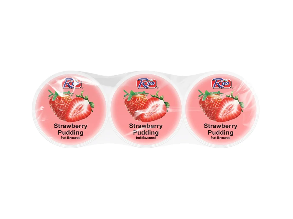 Pudim de Morango Rico com Nata de Coco 3x65g MYS 1
